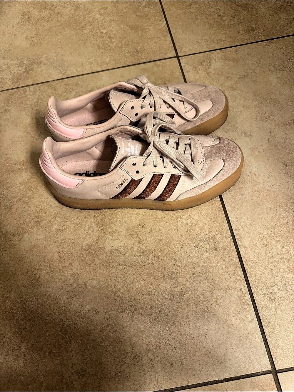 adidas Samba Women's Sneakers Pink & Brown US 7.5